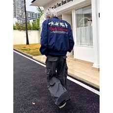 春秋痞帅外套男ins高街潮牌港风日系原宿风韩版宽松夹克JK8026，男装夹克，星座1116A（原606A-3）