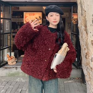 皮毛一体羊羔毛外套女2C317A-8828-P205-K289图片