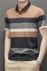 翻领短袖POLO衫男装2023夏季新款潮流时尚POLO打底衫上衣男装潮图片