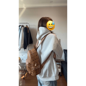 抖音得物二开 26春装美式高街宽松结构螺纹拼接连帽卫衣外套X087图片