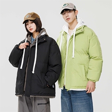 2025冬季棉衣男情侣时尚百搭棉服宽松日系假两件外套8062-P60，男装棉衣，星座1402-1