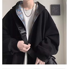 J9883-P48美式复古休闲潮牌痞帅运动开衫连帽卫衣，男装卫衣，星座617A-2