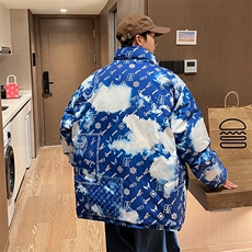 2025冬装双面穿格子棉衣男士立领港风棉服棉袄外套3327-P100控148，男装棉衣，星座207