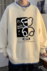 假两件毛衣男大码加绒针织衫男毛线衣M80352-P55加绒P70，男装针织衫/毛衣，电商A040