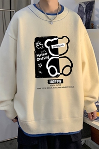 假两件毛衣男大码加绒针织衫男毛线衣M80352-P55 加绒P70图片