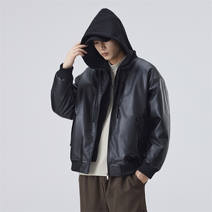 棉衣男宽松连帽加厚皮衣棉袄DSA157B-M8861-TP100图片