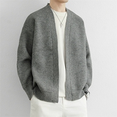 开衫秋冬复古粗针开衫毛衣宽松休闲慵懒百搭纯色针织衫男女潮流行，男装针织衫/毛衣，星座302B-2