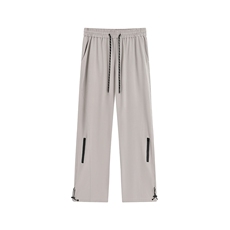 冰丝防水拉链可束脚休闲裤K004平铺92%聚酯纤维8%氨纶(S-5XL)TP23，男装休闲裤，电商A088
