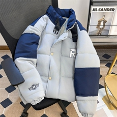 2025冬季ins潮牌宽松立领拼色棉服男女日系复古情侣时尚TT522P85，男装棉衣，星座1013-5