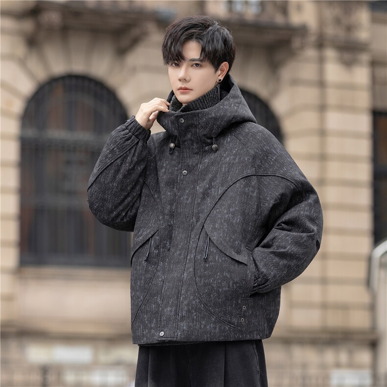 设计师款羽绒服冬季白鸭绒加厚保暖连帽外套男士Y25036-P395控678,男装羽绒服,电商A355（原A415）