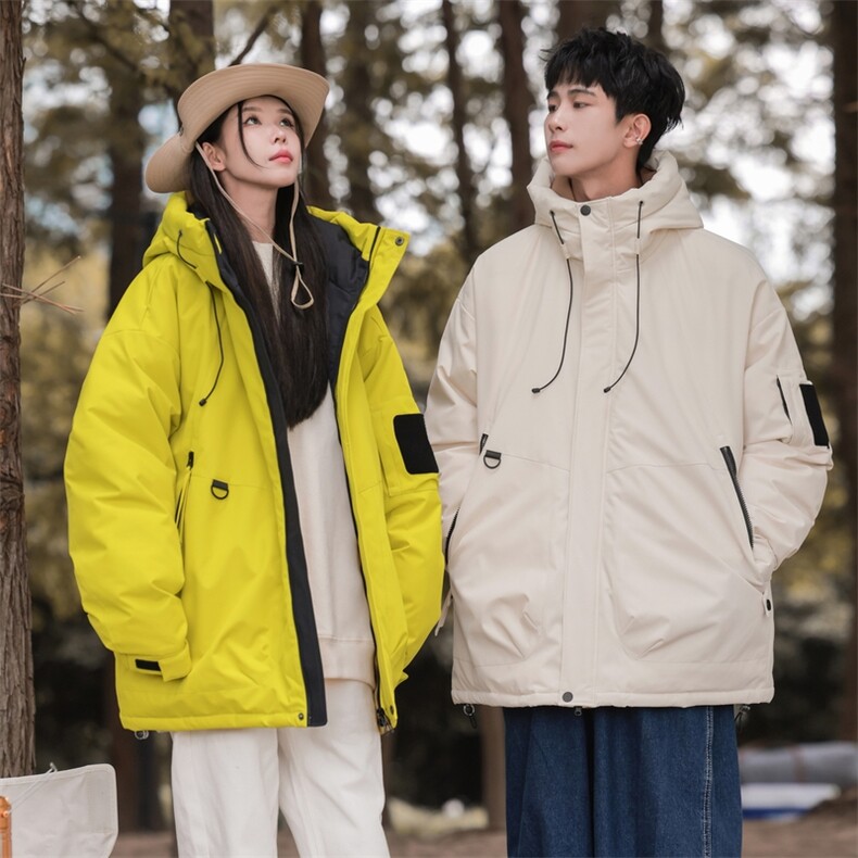 情侣冬季登山服白鸭绒连帽纯色工装羽绒服外套A406Y93650P235,男装羽绒服,星座309（原A406）