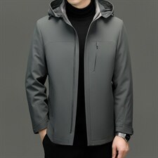 XL-PK0020秋冬男士新款夹克可脱卸兔毛内胆大衣保暖派克服，男装夹克，电商B360