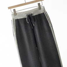 2025秋冬百搭时尚简约两侧竖条加厚直筒裤，男装休闲裤，盛欣羊绒