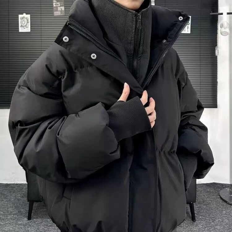 男装冬季潮牌假两件连帽棉衣男生防风保暖棉服外套,男装棉衣,星座613