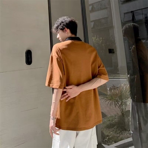 2025美式polo衫男士短袖夏季青少年潮牌宽松休闲翻领半袖体恤图片