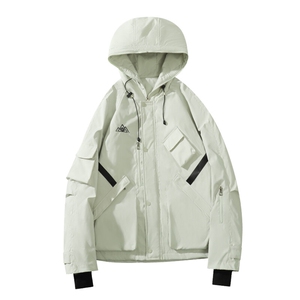 24冬户外大码防水多口袋双板滑雪服男加棉加厚保暖外套M78-P155图片