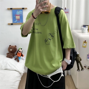 夏季短袖t恤男港风潮流打底衫男A210-A8321-P25控38图片