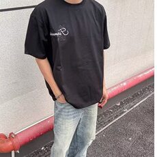 美式黑色立体浮雕短袖男款夏季小众提花刺绣t恤重磅半袖TC23，男装T恤，星座1116A（原606A-3）