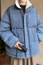 ！2023冬新款男士羊羔毛里面棉衣纯色保暖棉服外套MY100特P65，男装棉衣，电商B220