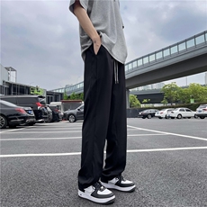 宽松休闲裤男韩版潮流百搭裤夏季薄款坠感阔腿拖地长裤K02861-P35，男装休闲裤，星座308B-2