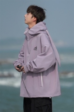 冬季防风防水兔耳朵保暖滑雪服男银狐绒户外中性风外套M38-P125，男装棉衣，电商A001-1