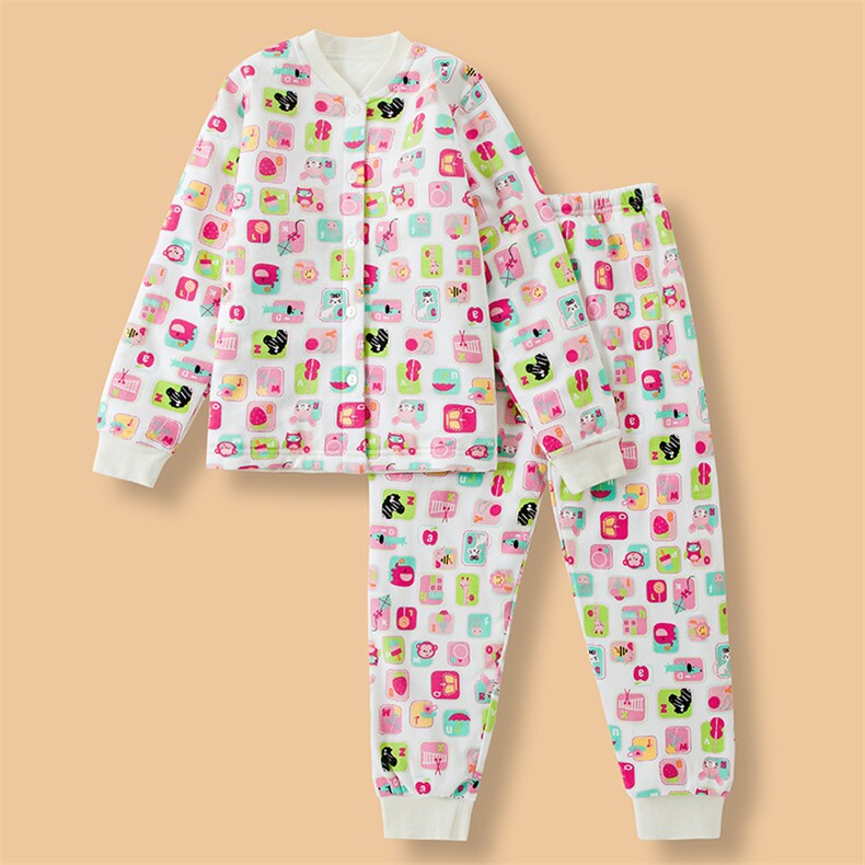 儿童棉袄套装长袖长裤休闲保暖居家服秋冬2024年新款，童装休闲套装，钱塘6003（原4033）