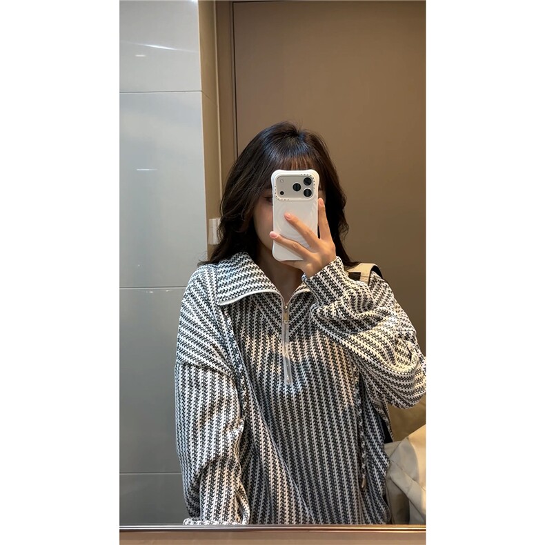 雪尼尔立领卫衣美式复古潮流打底设计重磅翻领外套卫衣常规P49,男装T恤,电商B319