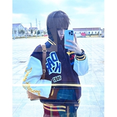 高街撞色刺绣棒球服夹克男春秋新款潮牌宽松情侣外套J5782，男装夹克，星座1116A（原606A-3）
