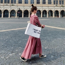 2025年春秋新款撞色拼接连衣裙女高腰显瘦韩版时尚复古港风衬衫裙，女装连衣裙，浙宝225
