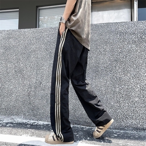 休闲裤男士韩版潮流三条杠透气痞帅百搭2025夏季ins长裤K5431-P38图片