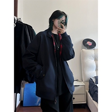 港风大码中性男女两头开拉链立领工装夹克XZ213-JK1966-P88控108，男装夹克，星座213