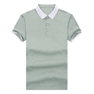 爸爸短袖t恤男士夏装冰丝polo衫纯色衣服夏季中老年男装体恤上衣图片