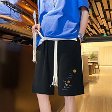 ！港风华夫格休闲裤子男卫裤男短裤男沙滩裤衩HFD21-P25，男装休闲裤，电商B367