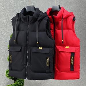 迷彩休闲纯色冬季中性加厚外套保暖宽松情侣潮马甲313B-MM203-P55图片