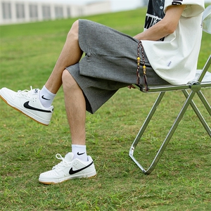 夏季风亚麻短裤男士新中式盘扣棉麻五分裤男加肥加大码中裤男图片