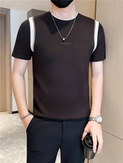 店主风秋冬季男士圆领套头拼接针织衫男上衣301A-1/M12/P55控75，男装针织衫/毛衣，星座301A-1