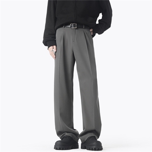 深度库存春装冰丝裤男休闲裤子拖地裤宽松垂感小西裤K2666-特P38图片