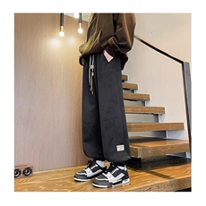 卫裤男秋冬潮牌美式痞帅休闲裤子宽松阔腿束脚运动裤，男装休闲裤，星座1506