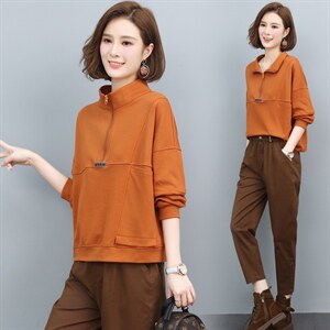 三年不下架(2024年新款)秋冬春棒球服卫衣女宽松显瘦收腰立领女，女装卫衣/绒衫，璐依舞