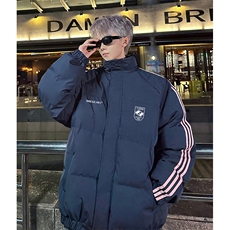 现货假两件格子羽绒棉衣抖音得物二开冬季棉服加厚外套BMY208，男装棉衣，电商A486