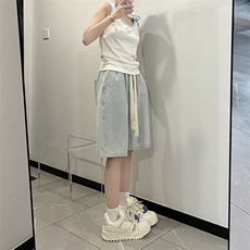 宽松舒适复古时尚牛仔潮流百搭有型牛仔短裤DK852-特批34，男装休闲裤，星座718-1
