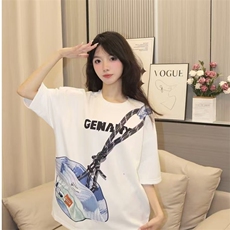 H1011-P35拉链口袋设计夏季搞怪拉链帽子短袖T恤，女装T恤，星座617A-2