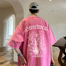 ！2024夏季新款男士发泡印花潮牌短袖T恤半袖衫XT105P38，男装T恤，电商B220