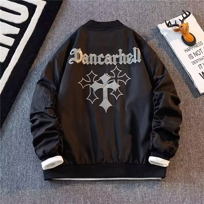 美式字母刺绣夹克男春秋款学生休闲棒球服潮牌防风外套JK79/P50,男装夹克,星座506B
