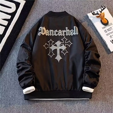 美式字母刺绣夹克男春秋款学生休闲棒球服潮牌防风外套JK79/P50，男装夹克，星座506B