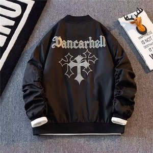 美式字母刺绣夹克男春秋款学生休闲棒球服潮牌防风外套JK79/P50图片