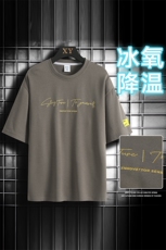 冰氧仿棉短袖网格挂拍体恤休闲百搭字母印花男上衣TC3152-P22控48，男装T恤，星座717