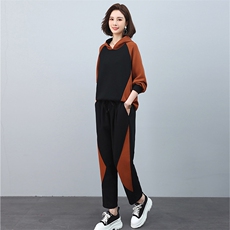 大码休闲运动套装女春秋季2025新款时尚高级感减龄卫衣搭配一整套，女装套装/套裙，叶笙衣