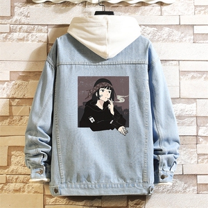 牛仔夹克男大码牛仔外套男茄克 NJ77122-P60加绒款-P75图片