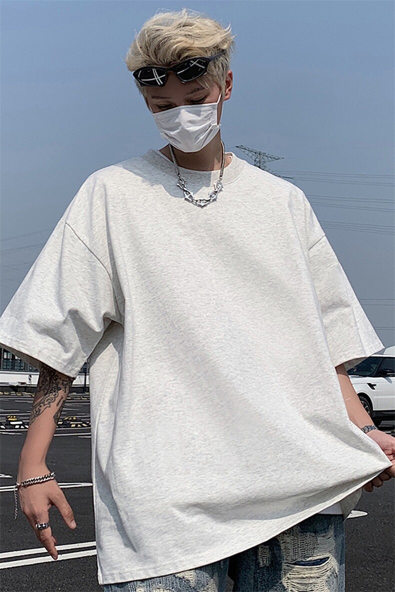 男女同款纯色春夏圆领纯棉T恤短袖宽松百搭休闲潮TX601-特P22,男装T恤,电商A178